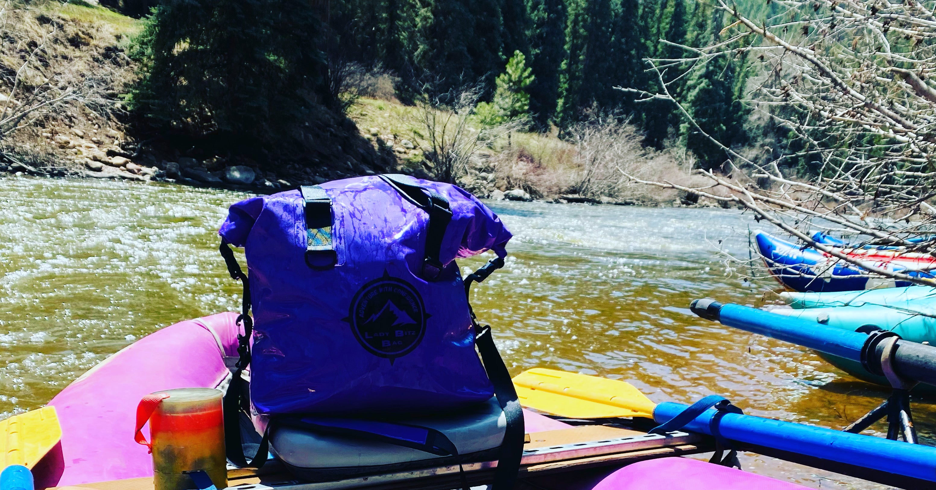 Drybag on Peidra River, Colorado the Ladybitz Drybag 50 L tote bag on the river rafting