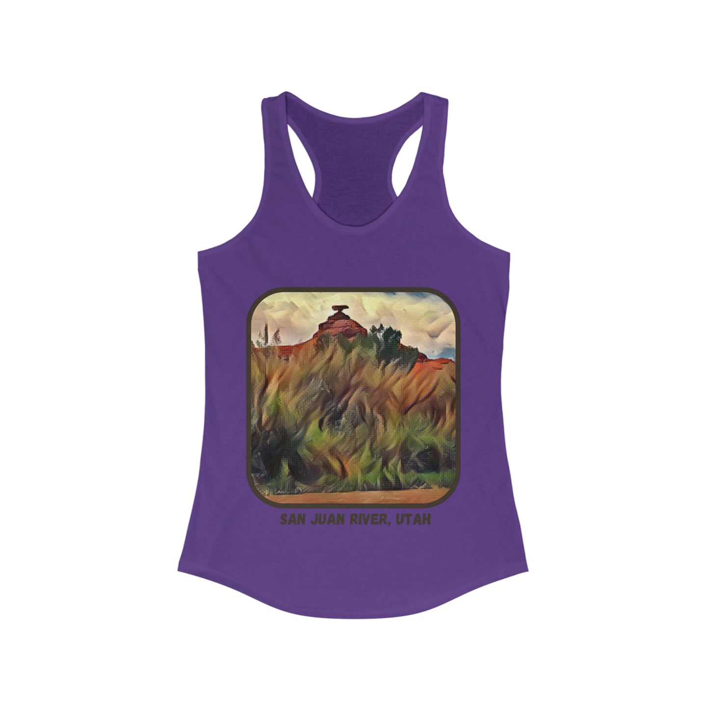 San Juan River, Mexican Hat Utah Women's Ideal Racerback Tank